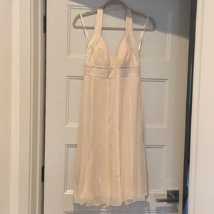 BCBG cream silk dress